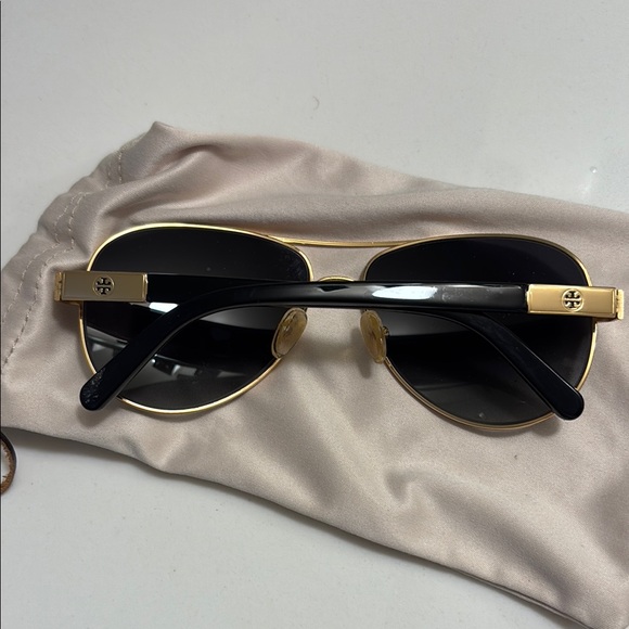 Tory Burch Gold Aviator Sunglasses - Picture 2 of 5